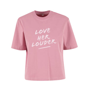 NoBoyz - Love Her Louder  - Ladies Boxy Tee