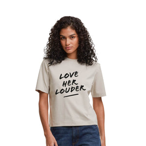 NoBoyz - Love Her Louder  - Ladies Boxy Tee