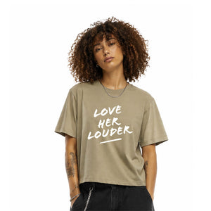 NoBoyz - Love Her Louder  - Ladies Boxy Tee
