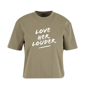NoBoyz - Love Her Louder  - Ladies Boxy Tee